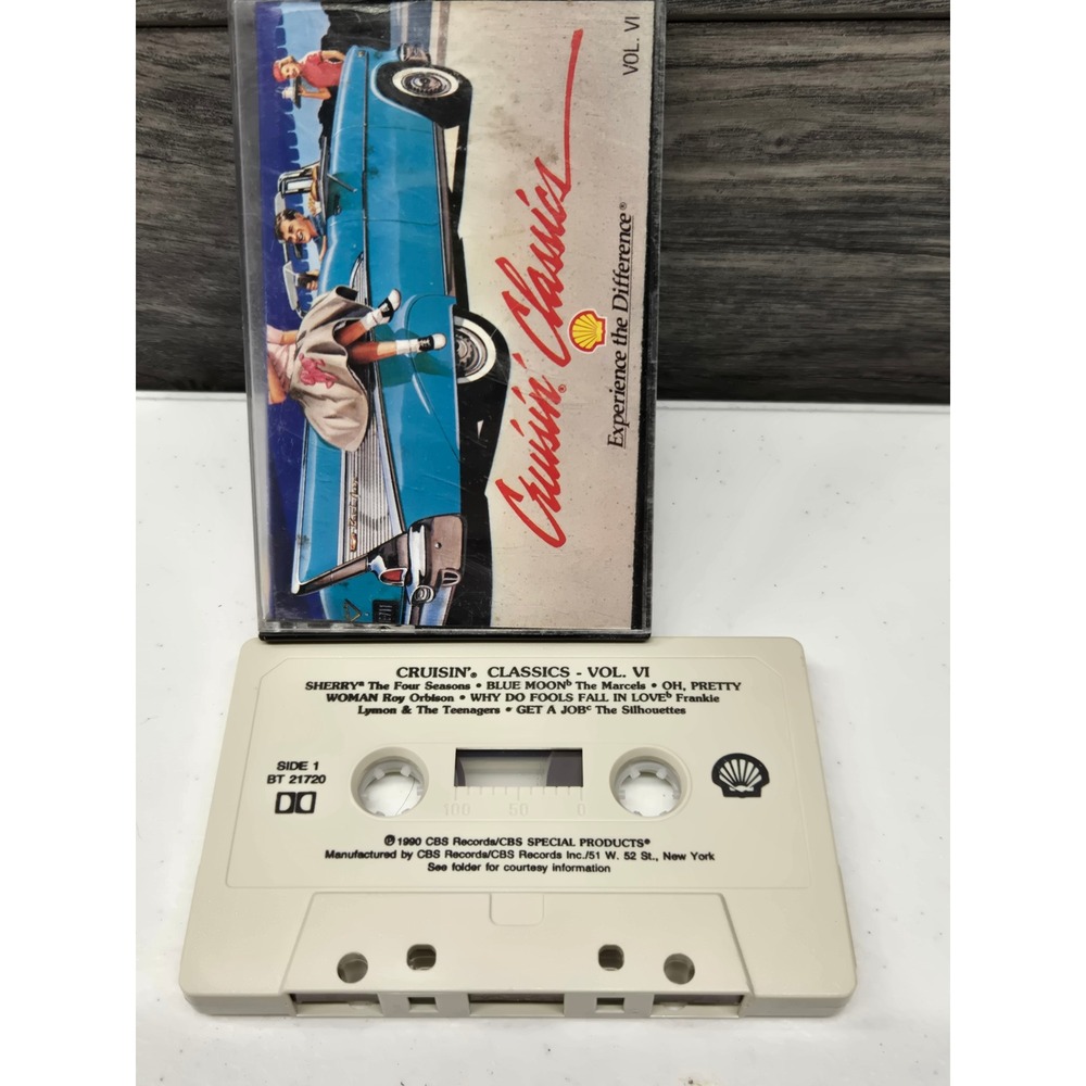 Cruisin'‎ Classics Vol VI Cassette Tape 1990 CBS Shell Oil Promo Oldies 60s 50s